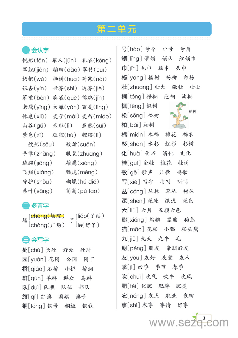 二年级上册语文1-8单元知识点汇总 - 文档资源第3张