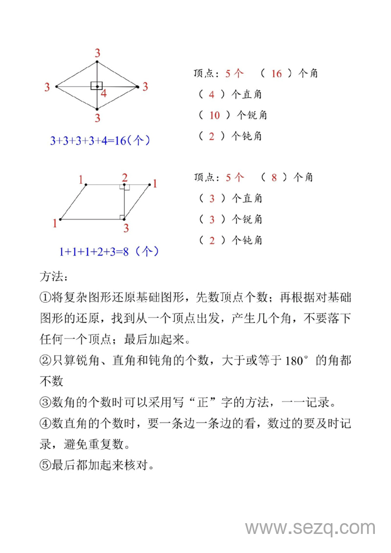 二年级上册数学数角的个数方法总结 - 文档资源第3张