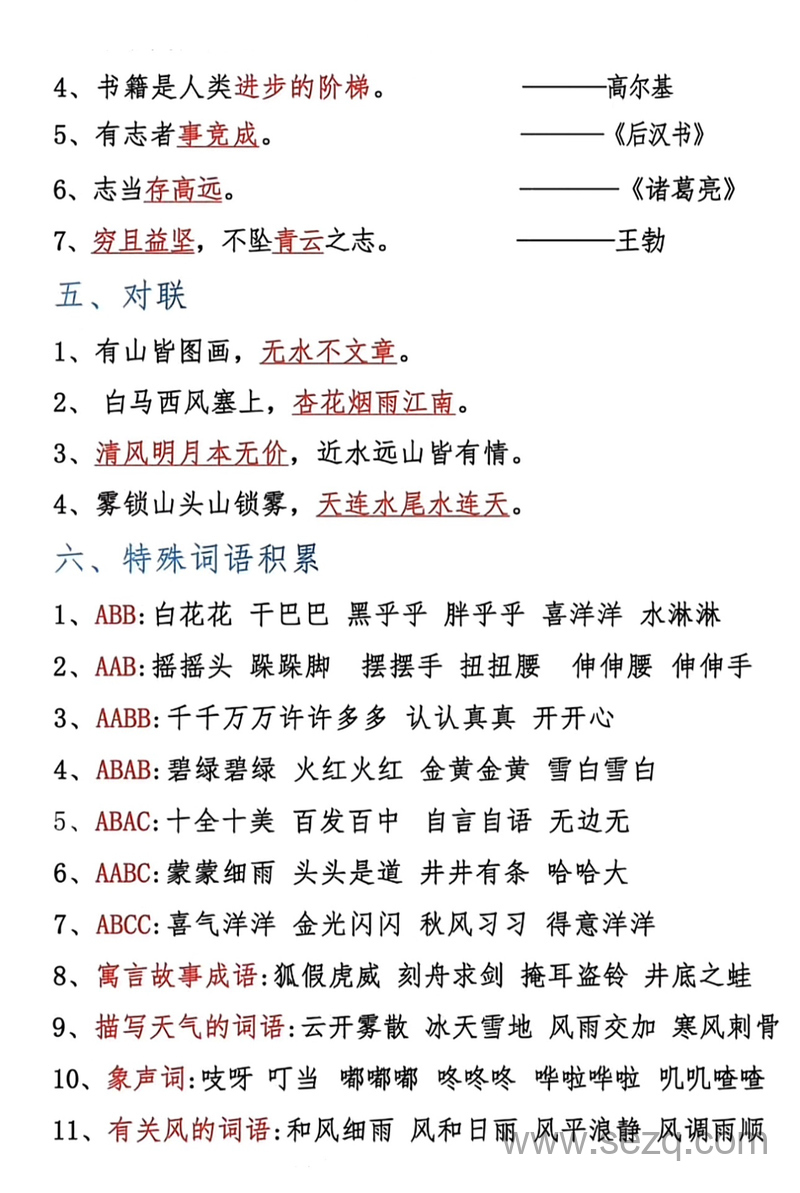 二年级上册语文重点知识汇总 - 文档资源第2张