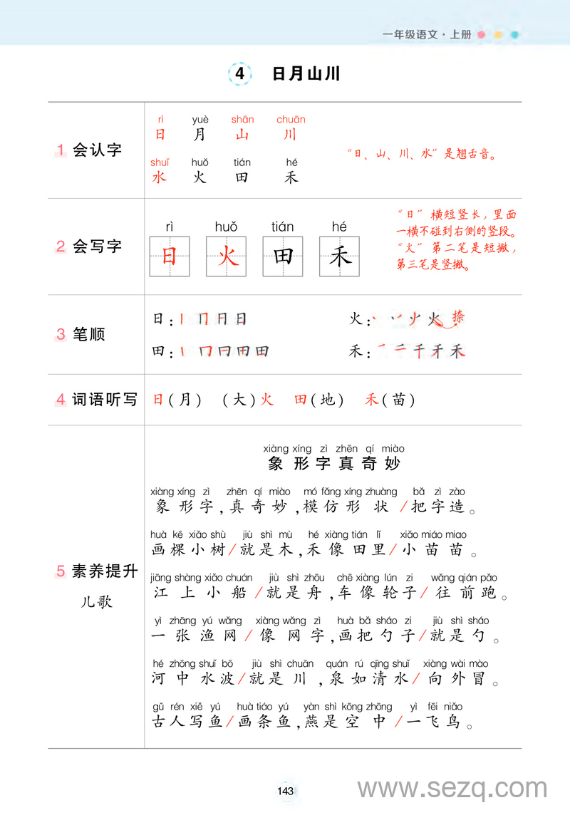 2024年一年级上册语文状元笔记背记清单 - 文档资源第3张