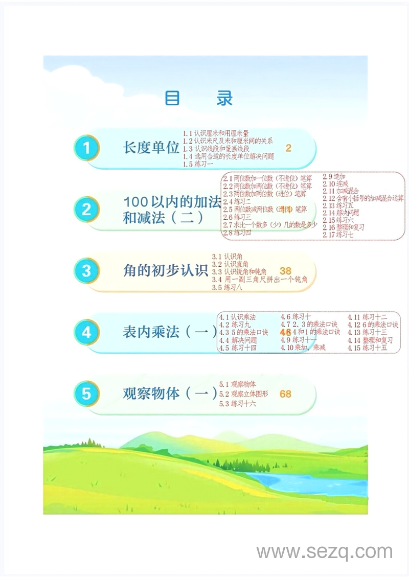 二年级上册数学第二单元长度单位备课笔记（人教版） - 文档资源第2张