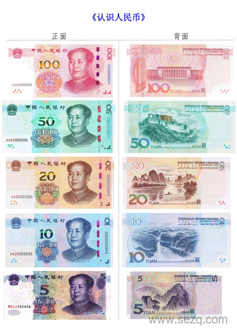 一年级下册数学认识人民币精讲含练习（含答案） - 文档资源第1张