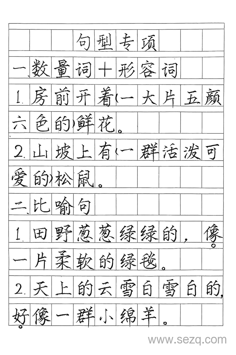 二年级下册语文期末复习常考句子专项梳理 - 文档资源第1张