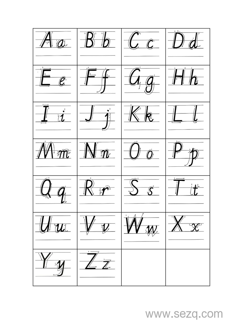 幼小衔接英语26个字母书写字帖 - 文档资源第3张