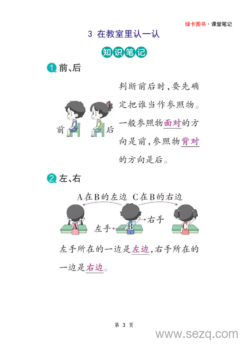 2025年秋季一年级上册数学全册课堂重点知识笔记 - 文档资源第3张