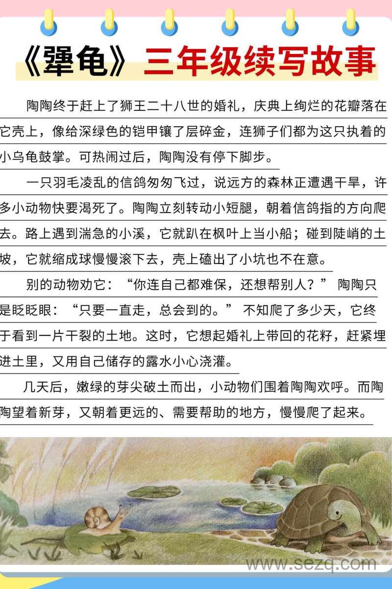三年级上册语文《犟龟》续写范文10篇 - 文档资源第3张