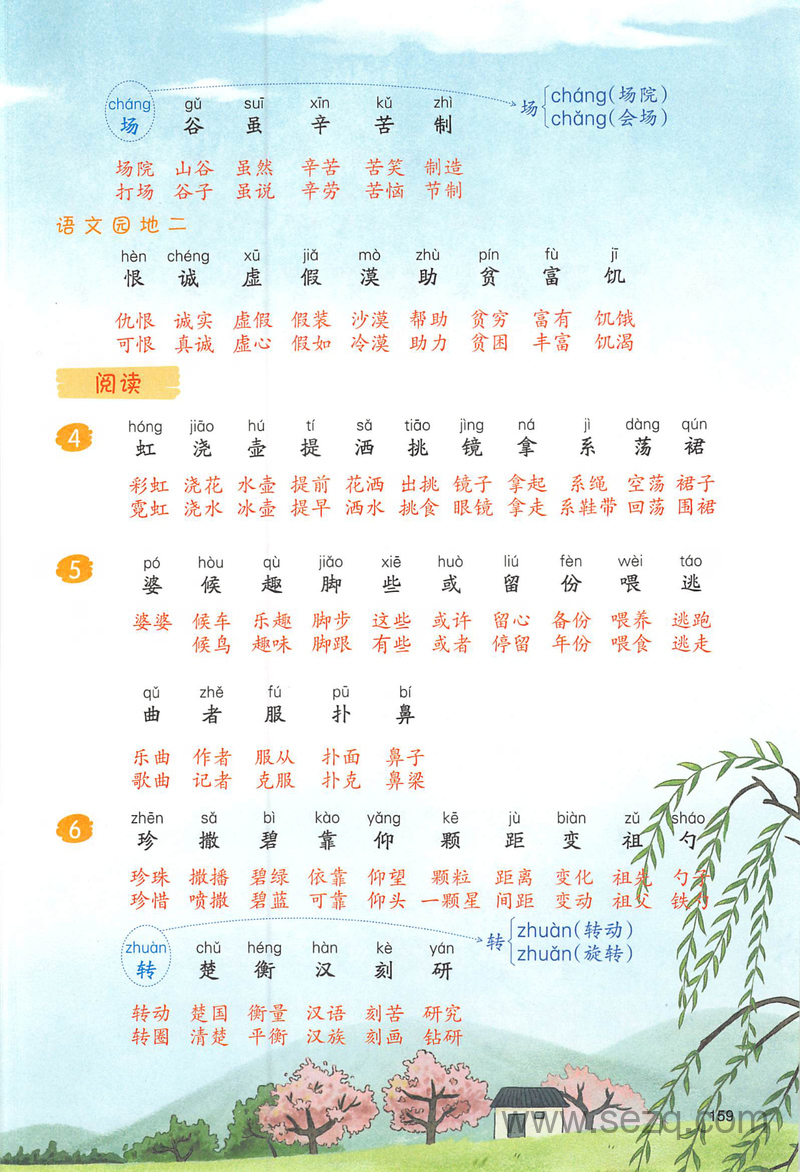 2025年二年级上册语文课后生字组词 - 文档资源第3张