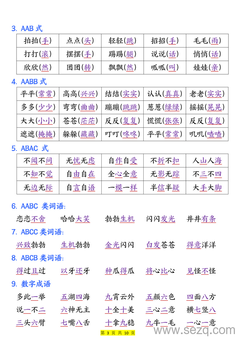 二年级下册语文全册重点高频考点知识归纳 - 文档资源第3张
