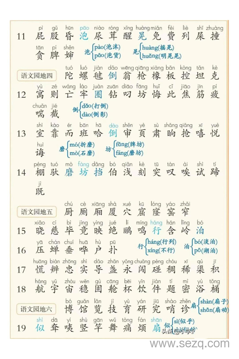 二年级下册语文识字表写字表词语表 - 文档资源第3张