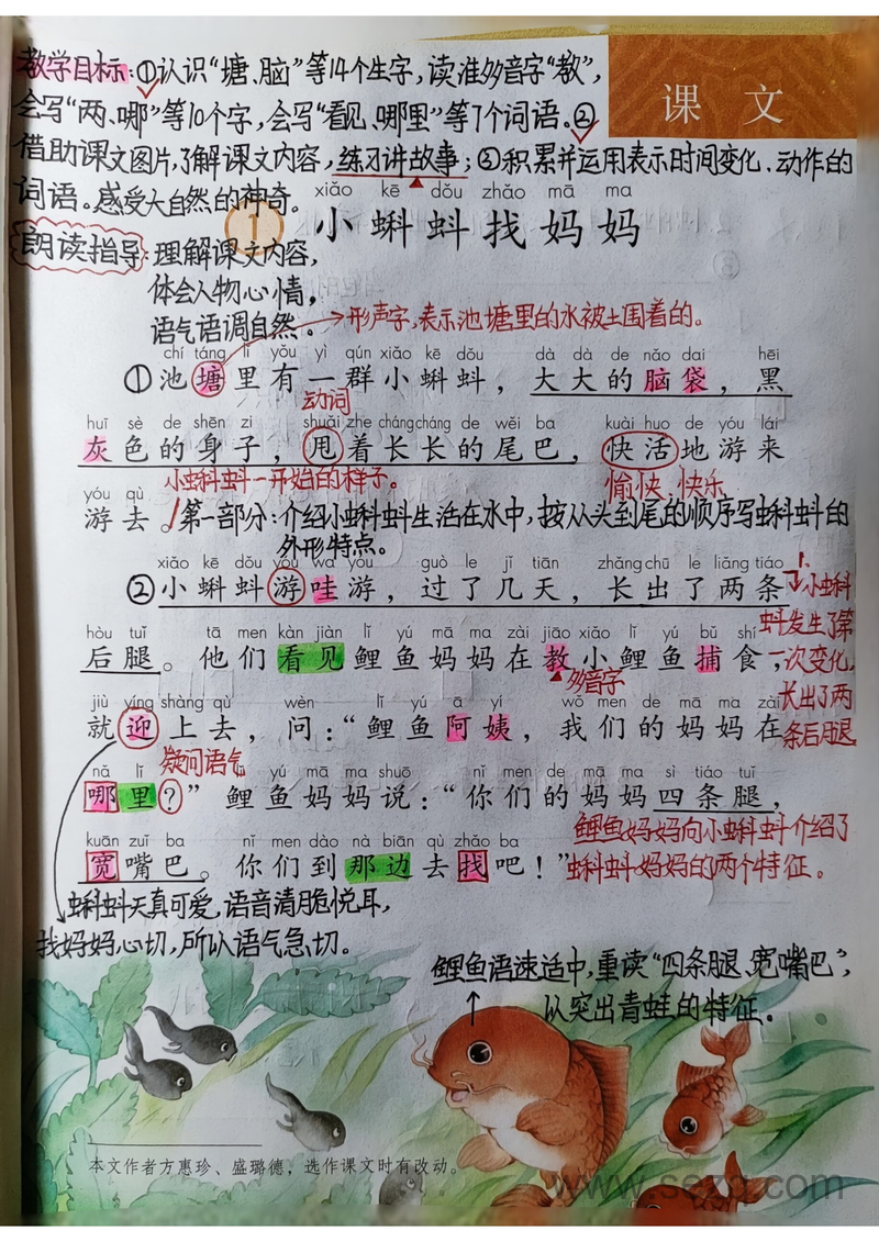 二年级上册语文第一单元课堂笔记 - 文档资源第1张