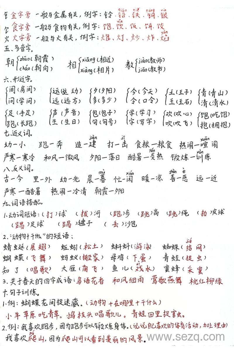 一年级下册语文第五单元知识点总结 - 文档资源第2张