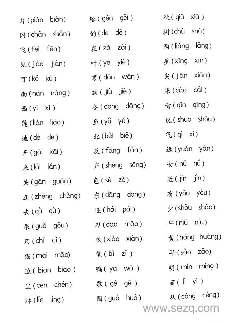 一年级上册语文拼音读音选择专项练习（全国通用） - 文档资源第3张
