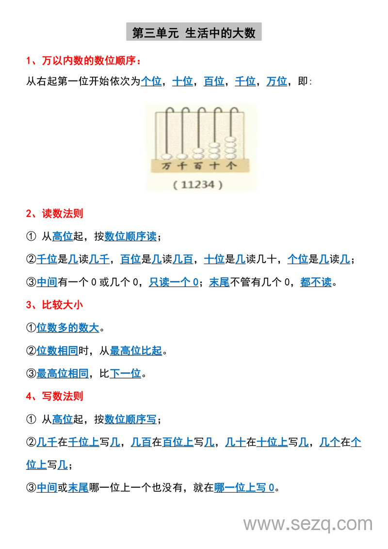 二年级下册数学寒假预习重要知识点 - 文档资源第3张