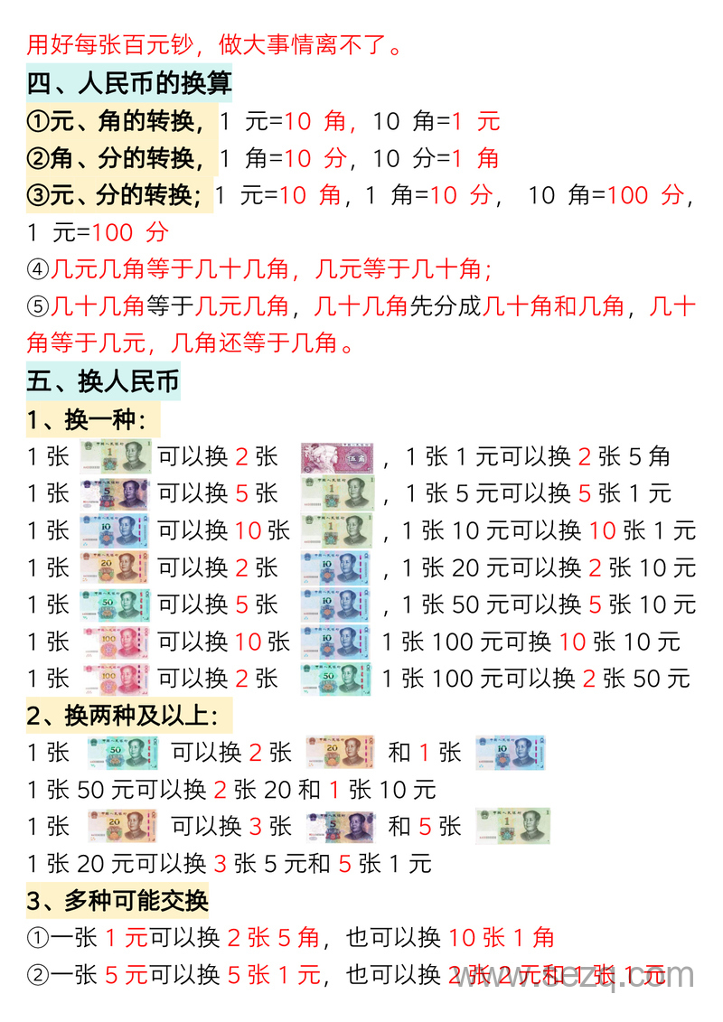 一年级下册数学认识人民币专题详解 - 文档资源第2张