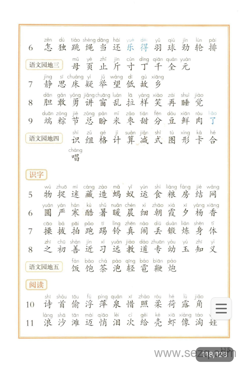 2025年新版一年级下册语文识字表与写字表 - 文档资源第2张