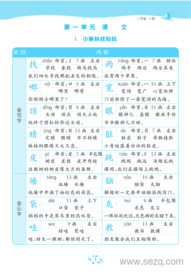 2024年秋季二年级上册语文必背知识手册人教版 - 文档资源第3张