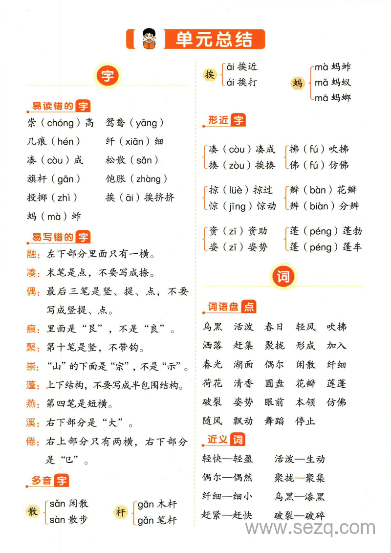 三年级下册语文单元总结 - 文档资源第1张