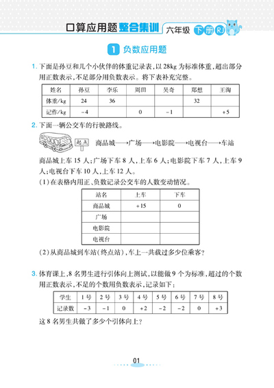 六年级下册数学应用题整合集训（必刷题）（29页） - 少儿专区