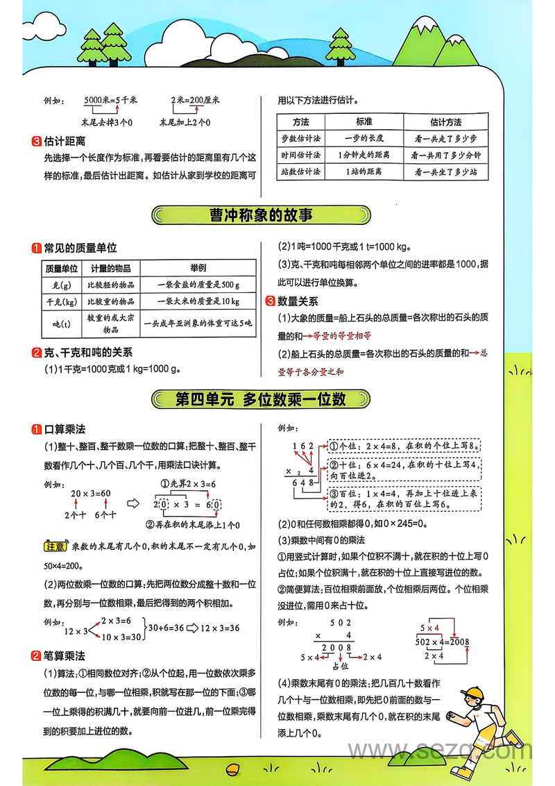 2025年秋季新版三年级上册数学全册知识点汇总（人教版） - 文档资源第2张
