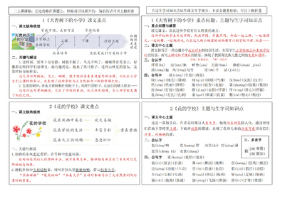 2024年秋季三年级上册语文新版课课贴（含课文重点与生字词知识点）（12页） - 少儿专区
