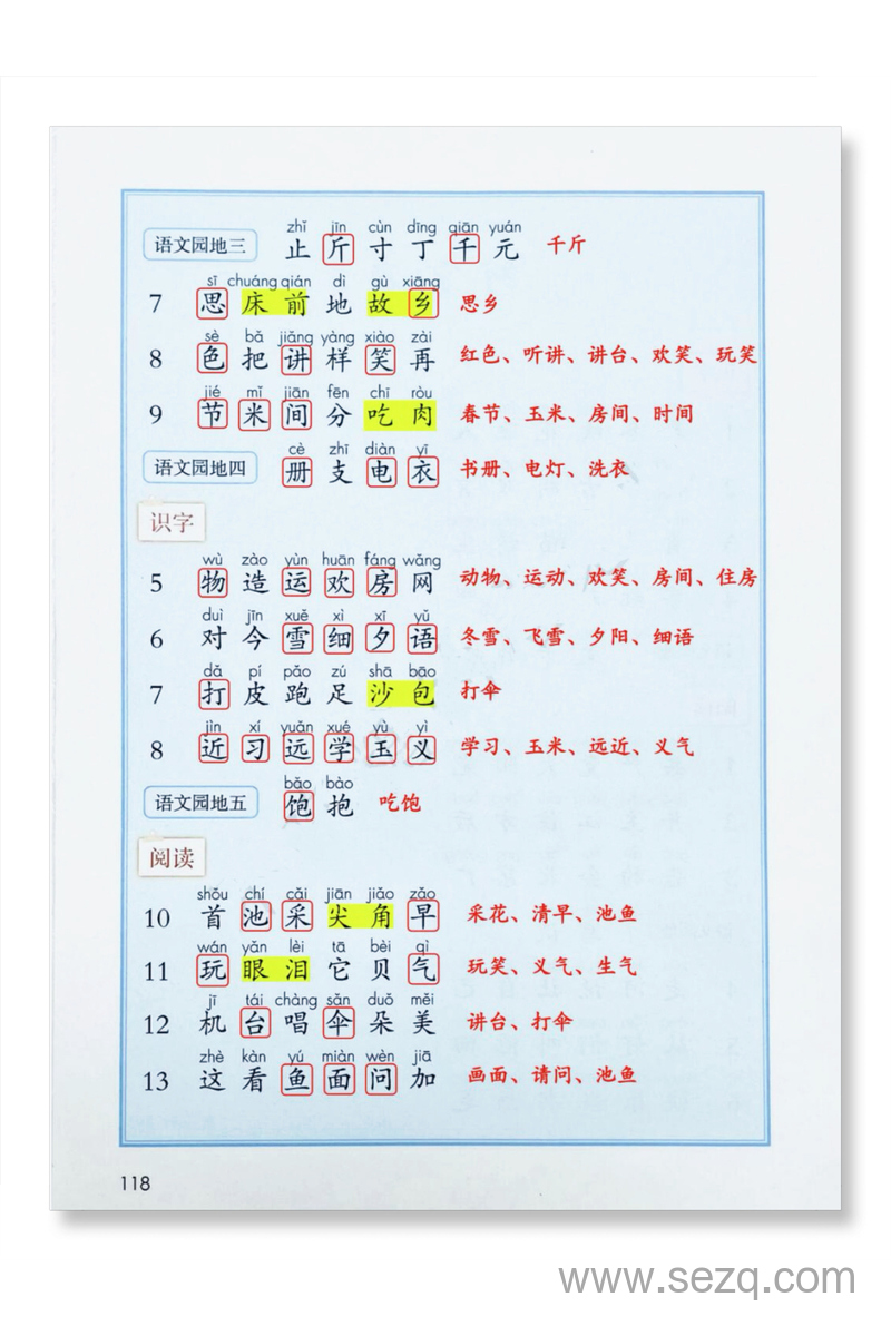 一年级下册语文期末复习重点听写双生字词语 - 文档资源第3张