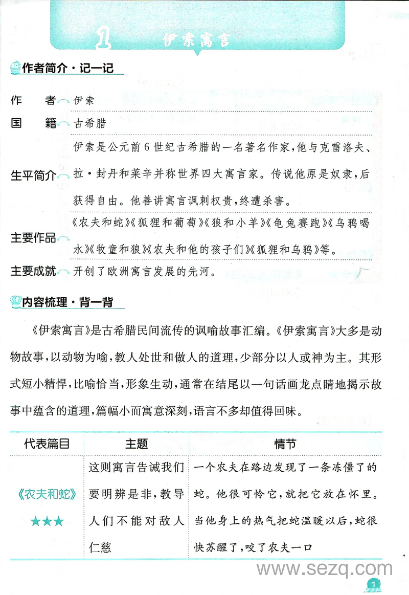 三年级下册语文快乐读书吧整本书阅读背记手册 - 文档资源第3张