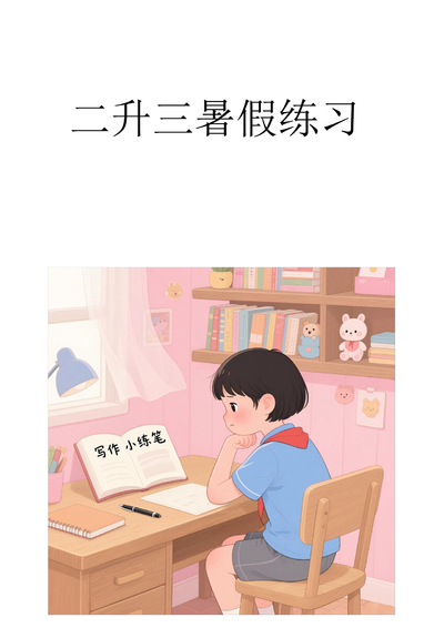 二升三暑假语文作文仿写小练笔（72页） - 少儿专区