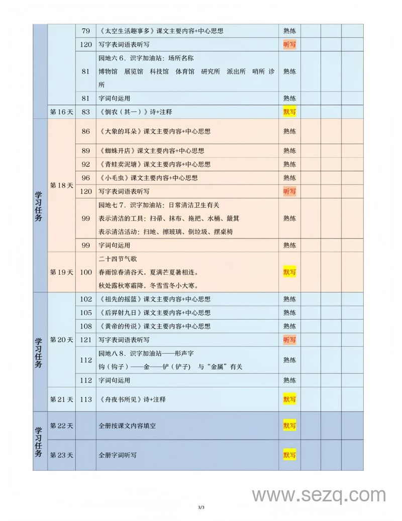 2025年二年级下册语文期末复习计划书 - 文档资源第3张