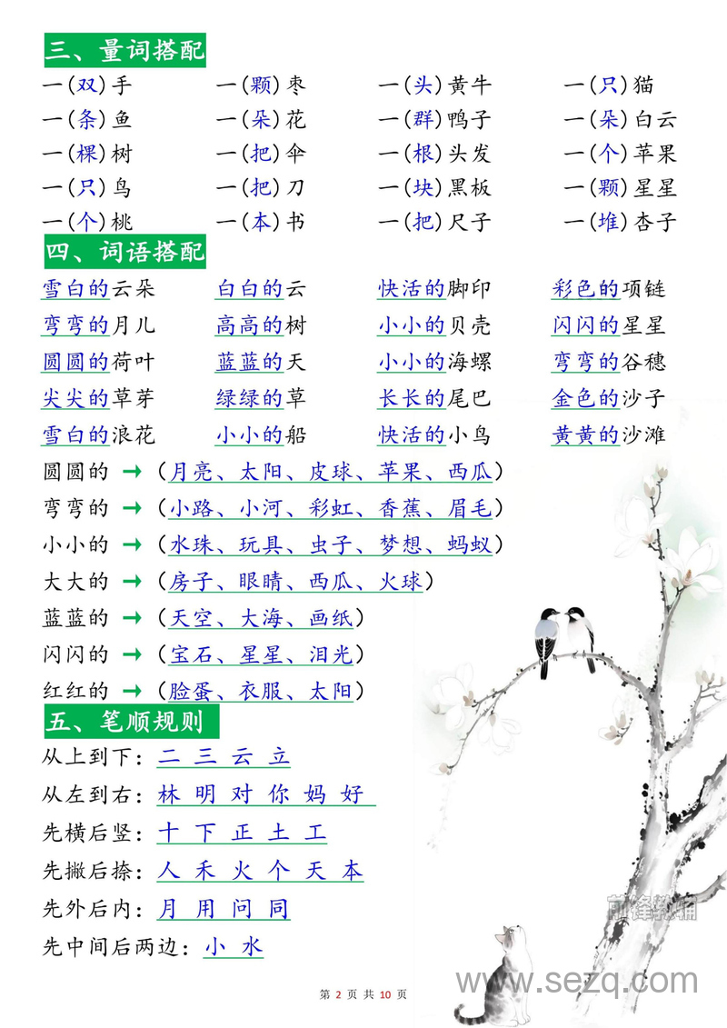 2025年秋季一年级上册语文高频考点知识梳理（十八个必背知识点） - 文档资源第2张