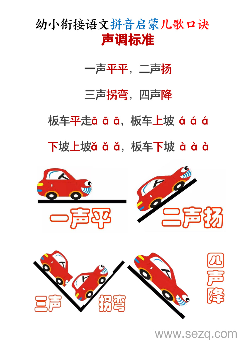 幼小衔接语文拼音启蒙儿歌口诀 - 文档资源第3张