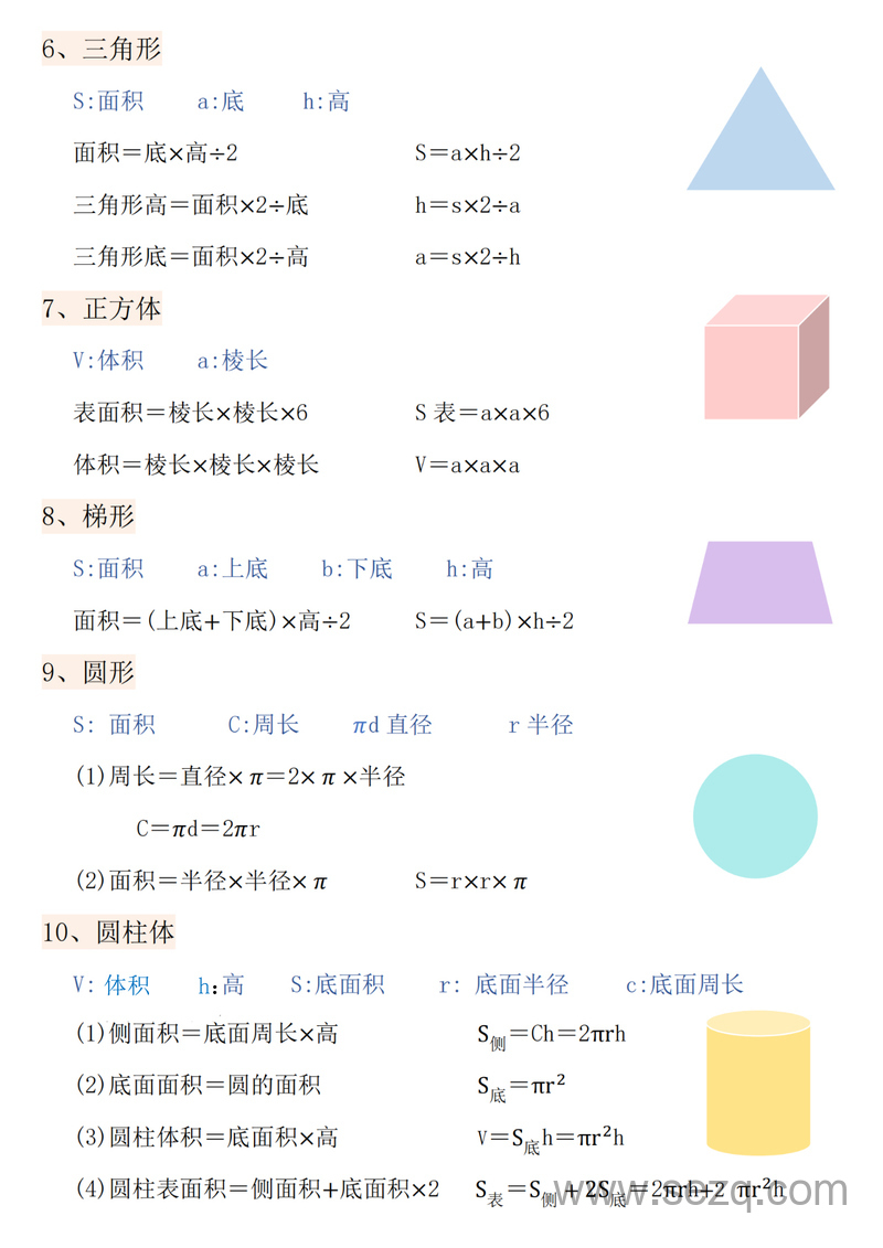 四年级上册数学必背公式概念汇总 - 文档资源第2张