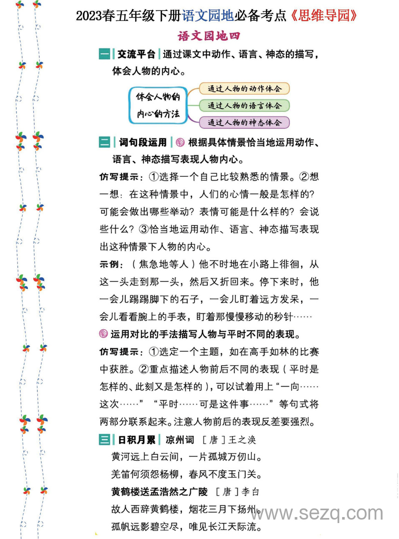 2023年五年级下册语文语文园地必备考点思维导图 - 文档资源第3张