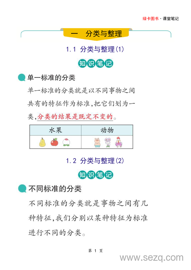 2025年秋季二年级上册数学课堂重点知识笔记 - 文档资源第1张