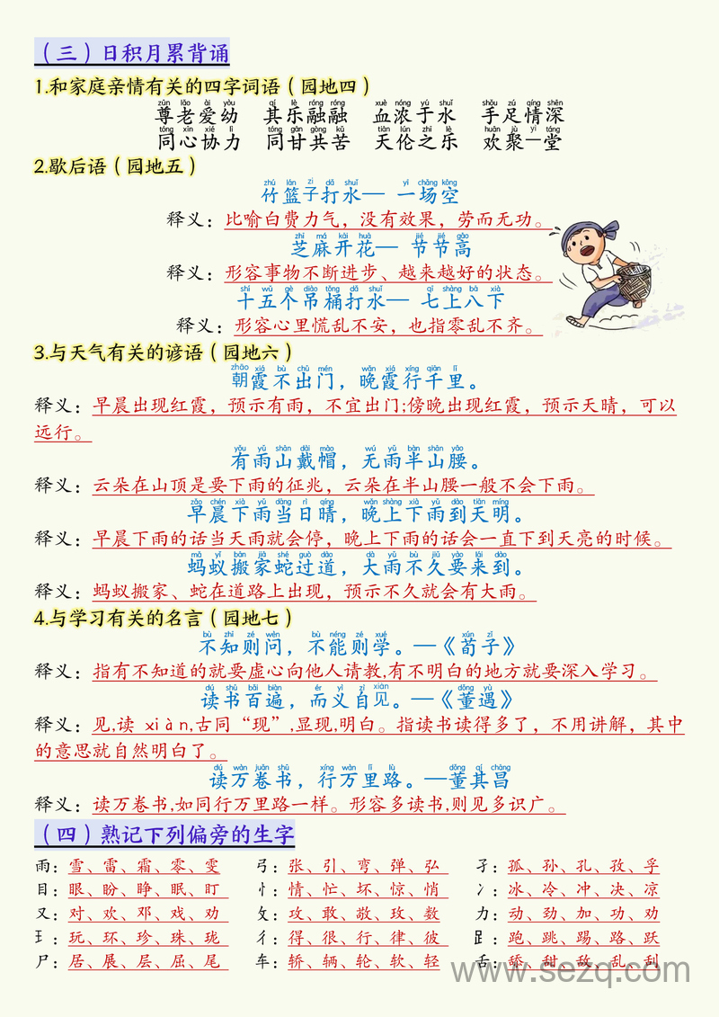 2025年新版一年级下册语文全册考试必背知识汇总 - 文档资源第3张