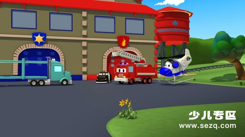 汽车城之警车和消防车 - 动画资源画廊第6张