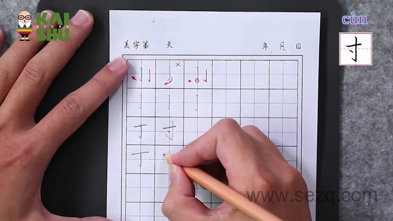 叶晔硬笔书法亲子课 - 动画资源画廊第3张