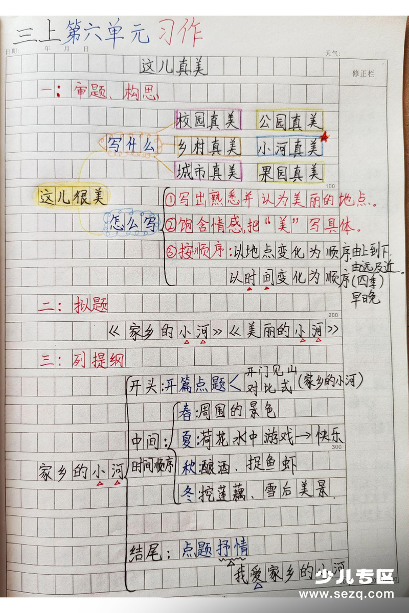 2025年秋季三年级上册语文第六单元《这儿真美》范文8篇 - 文档资源第1张