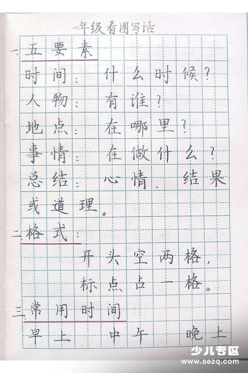 一年级上册语文看图写话复习重点 - 文档资源第1张