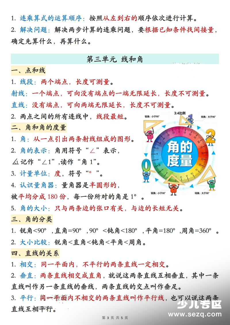 2025年三年级上册数学期末复习全册知识点汇总（冀教版） - 文档资源第3张