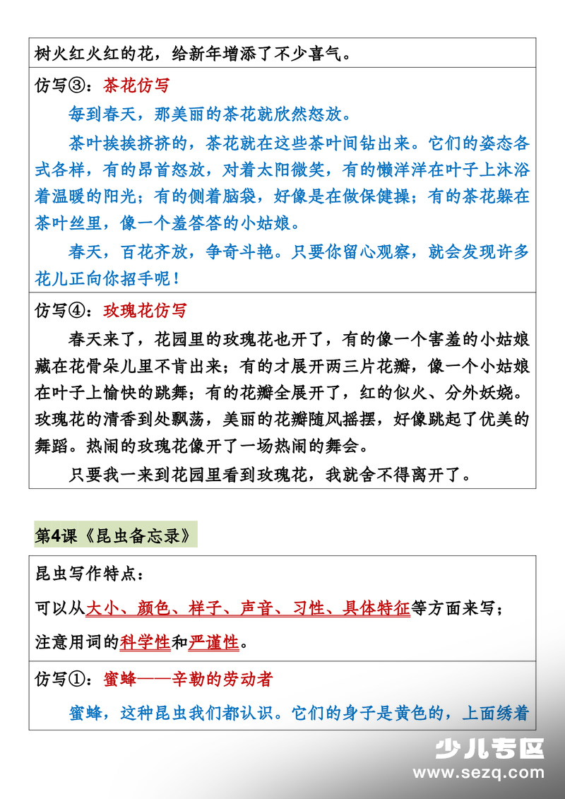 三年级下册语文课内重点句子仿写读背版 - 文档资源第3张
