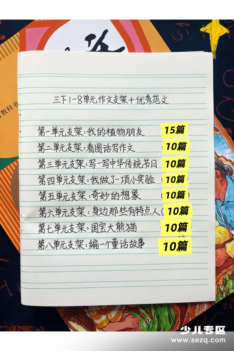 2026年三年级下册语文1-8单元写作支架及优秀范文 - 文档资源第1张