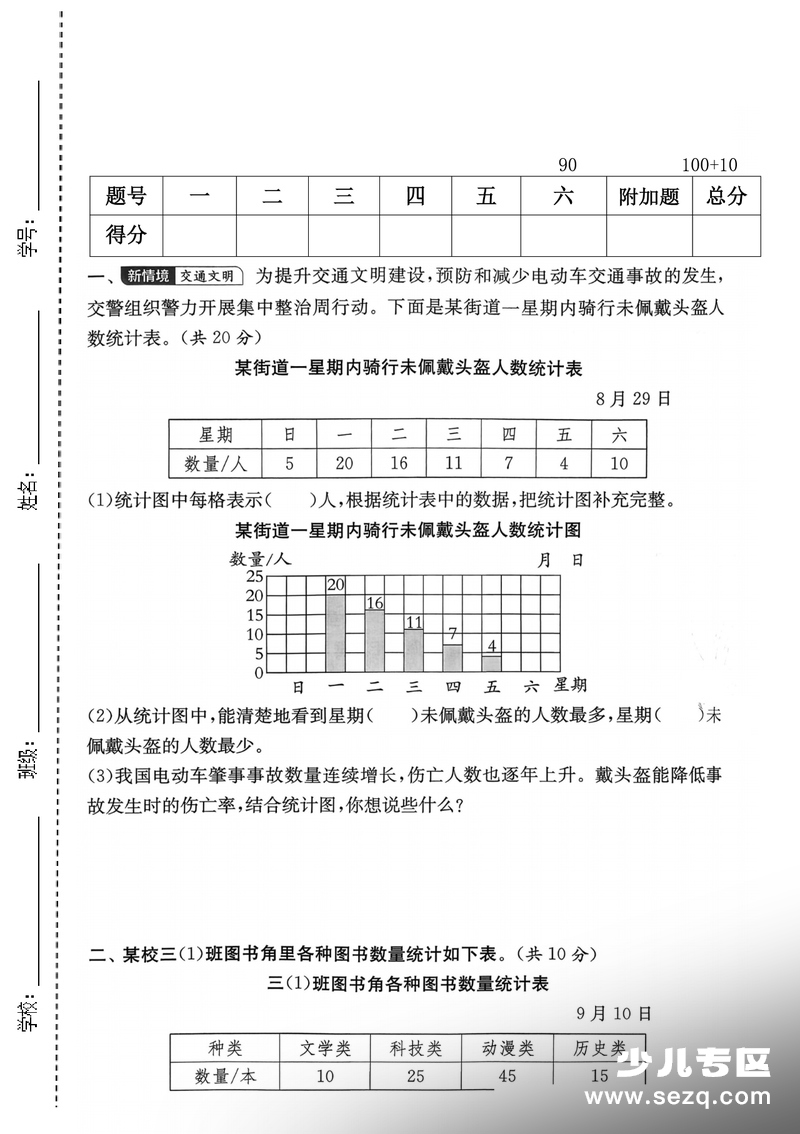 三年级下册数学第四单元拔尖测试卷（含答案） - 文档资源第1张