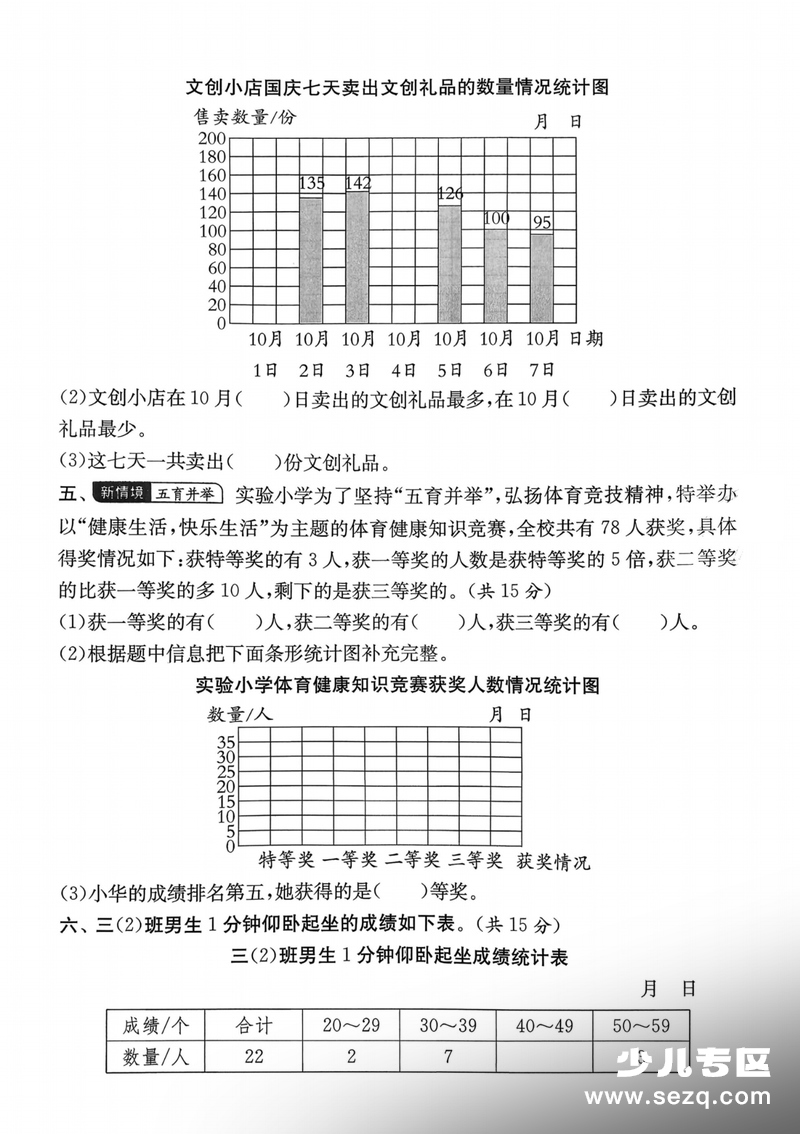 三年级下册数学第四单元拔尖测试卷（含答案） - 文档资源第3张