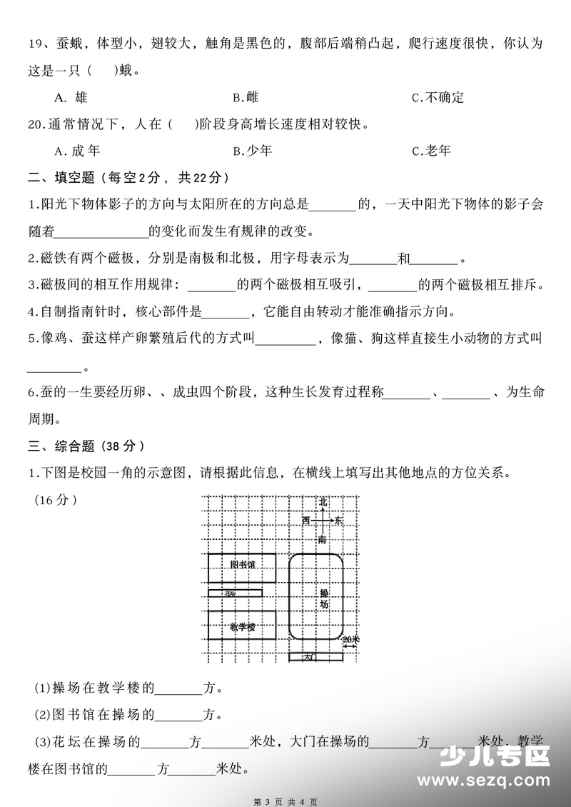 2026年三年级下册科学期中综合素质达标卷（教科版） - 文档资源第3张