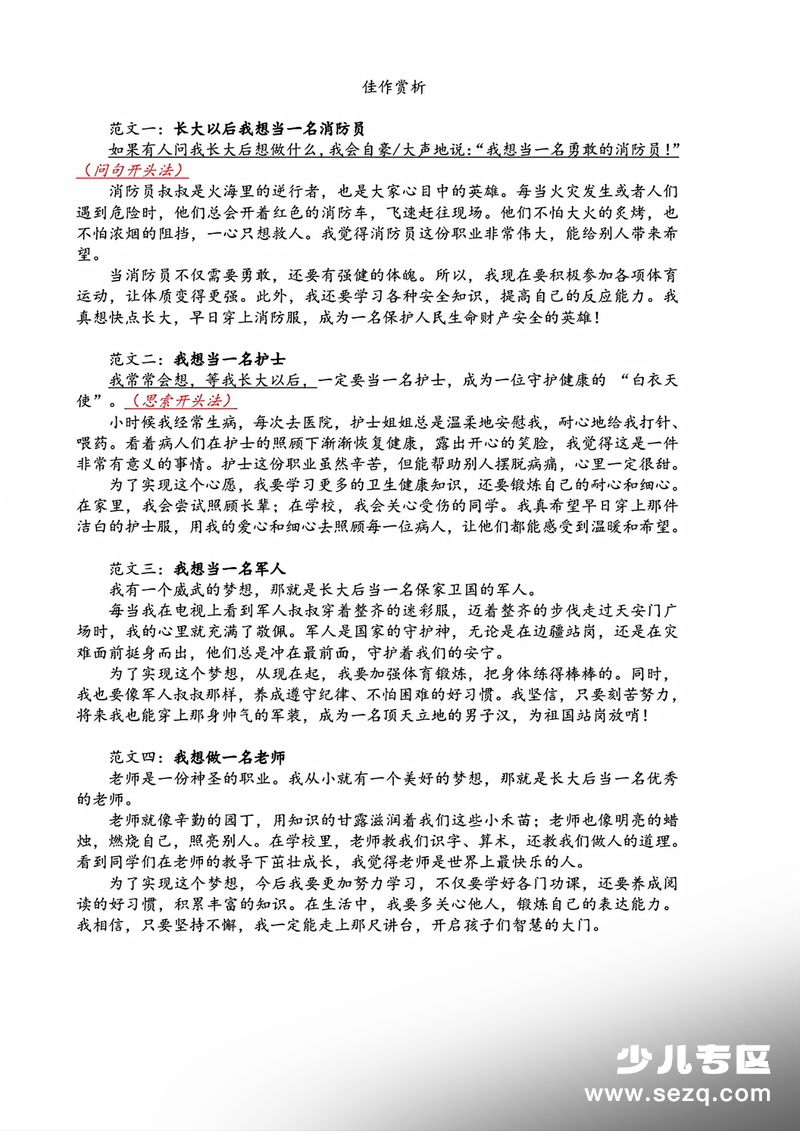 二年级下册语文长大以后做什么特色作业写话单及范文8篇 - 文档资源第2张