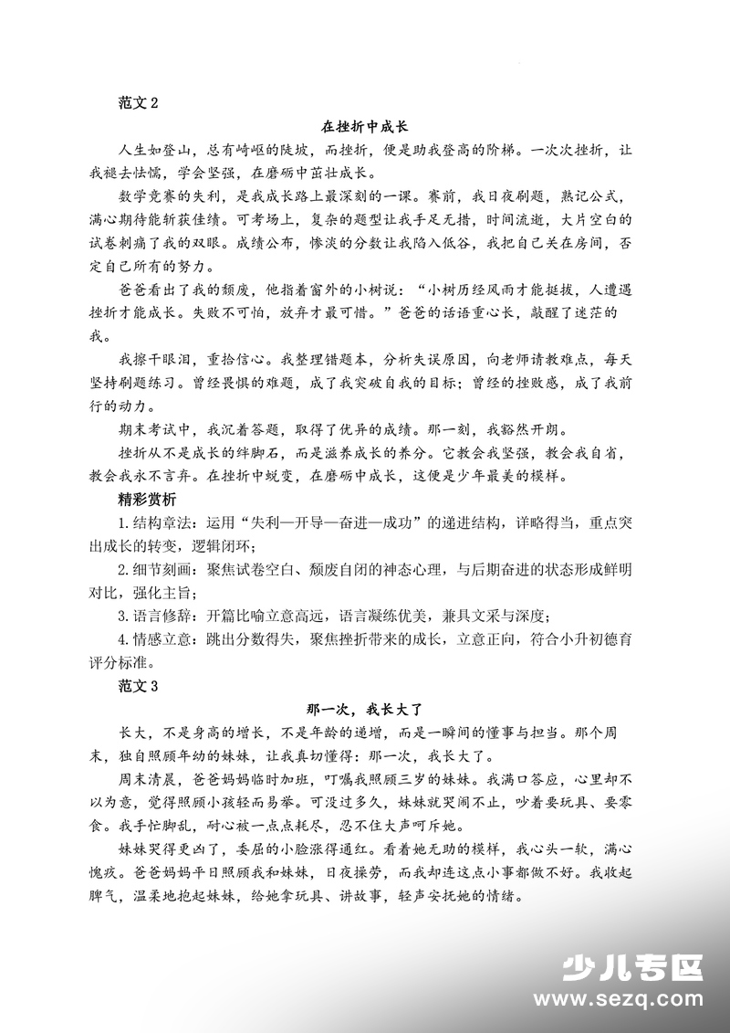 2026年六年级下册语文小升初专项习作押题练习 - 文档资源第3张