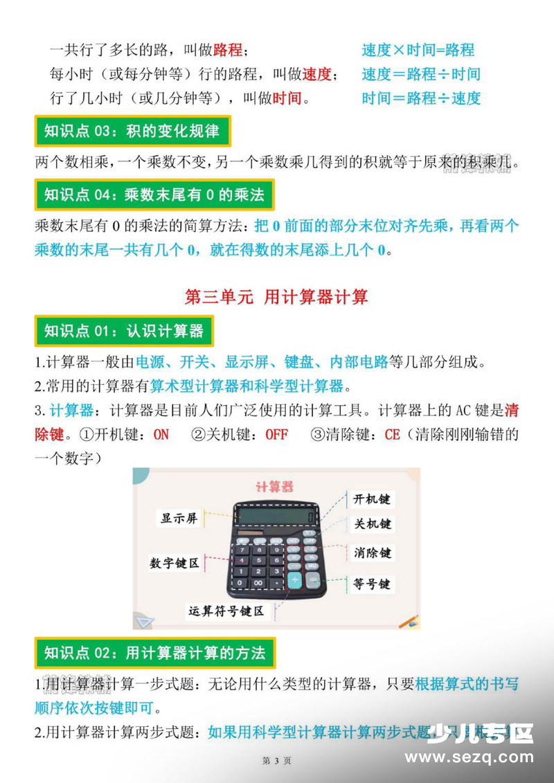 2026年四年级下册数学知识点归纳（苏教版） - 文档资源第3张