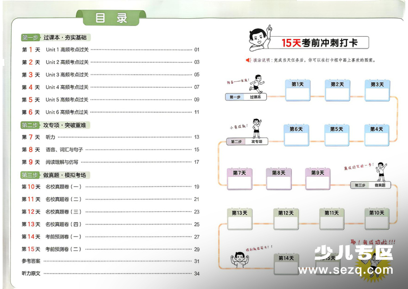 2026年三年级下册英语15天期末考前冲刺卷（PEP版） - 文档资源第2张