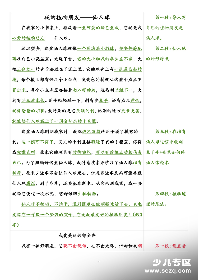 2026年三年级下册语文八个单元习作范文（押题作文） - 文档资源第2张