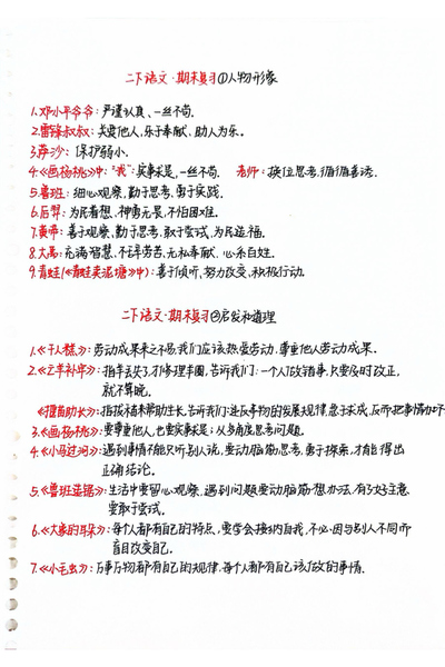 二年级下册语文期末复习高频考点专项（9页） - 少儿专区